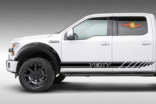Juego de calcomanías de vinilo con triple raya para paneles laterales para Ford F-150