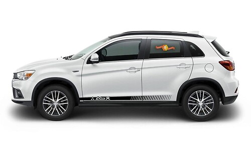 Kit de vinilos adhesivos de faldones laterales estilo racing para Mitsubishi ASX