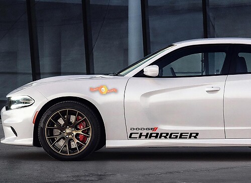 Kit de adhesivos de vinilo de raya lateral de competición para Dodge Charger 2011-2018