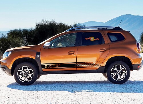 Kit de Calcomanías de Vinilo con Rayas Laterales a Cuadros de Marca para Renault Dacia Duster 2010-18