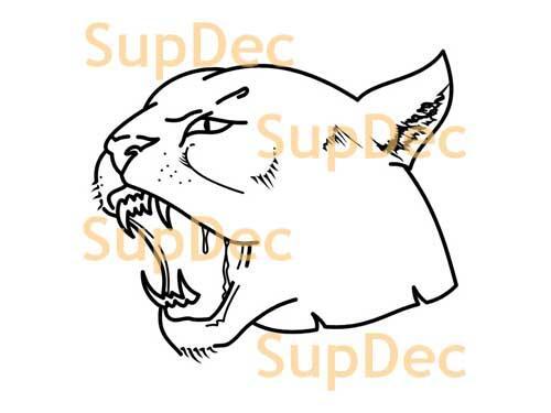 Tigre gato salvaje vinilo pared ventana baño pegatina calcomanía #2
