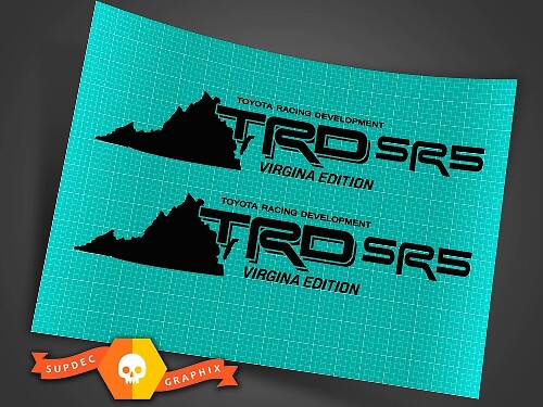 Juego de Calcomanías de Vinilo Edición Virginia TRD SR5 para Toyota Tacoma
