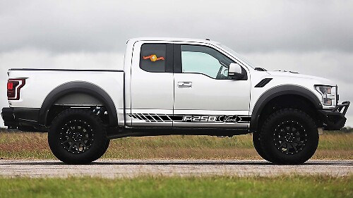 Ford Raptor F250 2x Racing Stripes gráficos vinilo calcomanía logo calidad

