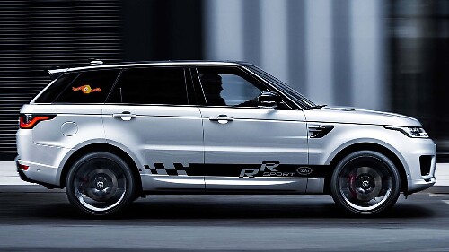 Pegatina de vinilo lateral con rayas a cuadros RR para Land Rover Range Rover Sport