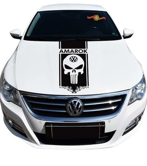 Volkswagen AMAROK 1x rayas capó gráficos vinilo capó calcomanía emblema logo
