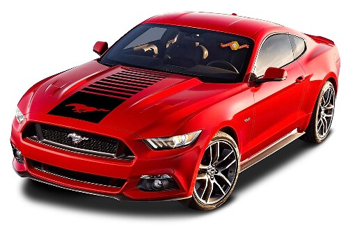 Ford MUSTANG Centro Hauben Pferd Vinilo Aufkleber Grafik Streifen 2010-2020

