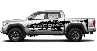 Toyota Tacoma vinilo lateral grande calcomanía rayas gráficas 2016-2019
