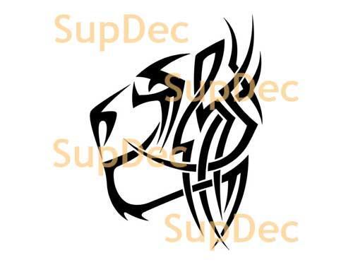 Vinilo de tigre gato salvaje Pegatina de pared para ventana de baño #7
