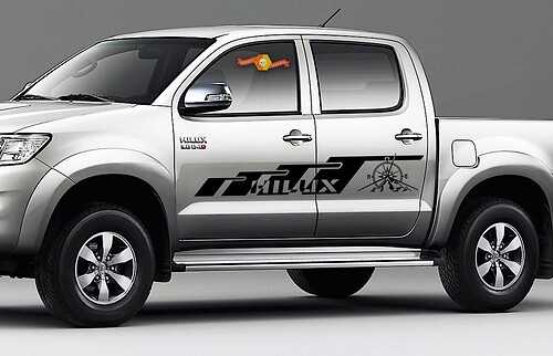 Adhesivo Vinilo Lateral Estilo Montaña Compass para Toyota Hilux
