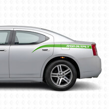 Calcomanía adhesiva de vinilo con franjas curvas de alta potencia para la cabecera de Dodge Charger 2006-2010_3