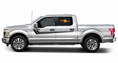 Adhesivo de vinilo de par de franjas de hockey para Ford F-150 2017-2018