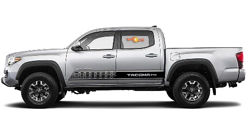 2X Toyota Tacoma 2016-2018 faldón lateral Calcomanías de vinilo gráficos kit de pegatinas de rally
