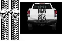 Calcomanías Vinílicas de Rayas de Huella de Neumático con Calavera para Portones Traseros de Camionetas Pickup_2