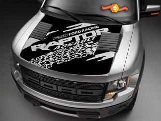 Ford F150 Raptor capucha gráficos neumático pista paquete capucha calcomanía pegatina

