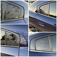 2 Dodge Charger Window US flag Punisher Vinilo Parabrisas Calcomanía Pegatinas gráficas
 2