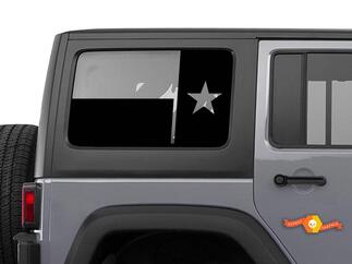 Calcomanía para parabrisas de la bandera del estado de Texas, compatible con JKU Jeep Wrangler, pegatinas para ventana Wrangler de 4 puertas
