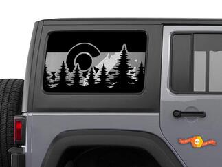 Calcomanía para parabrisas de la bandera de Jeep Wrangler Colorado JKU JLU 4Dr 2007-2019 Rubicon Stickers
