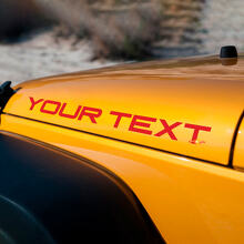Juego de vinilos adhesivos personalizados para capó para Jeep Wrangler YJ_3