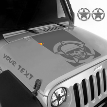 Blackout calavera militar 5 piezas capó de vinilo Pegatinas Calcomanías set Jeep Wrangler JK JKU LJ TJ
 2