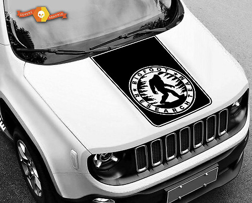 Calcomanía de vinilo para capó del Equipo de Investigación Bigfoot para Jeep Renegade