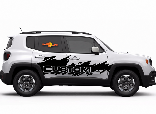 Juego de pegatinas laterales de vinilo con diseño personalizado tipo salpicadura para Jeep Renegade