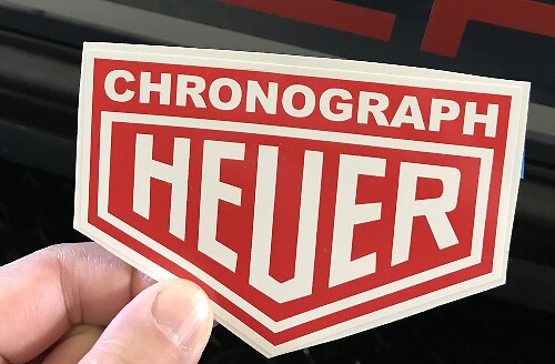 Adhesivo Vinilo Cronógrafo con Logotipo Heuer