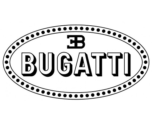 Pegatina universal de vinilo con el logotipo de Bugatti
