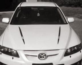 2 Mazda 6 Hood Mazdaspeed MPS Bonnet Pegatina Calcomanía rayas gráficos de vinilo
 3