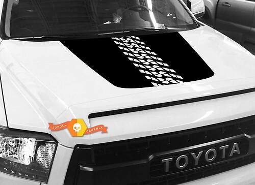 Adhesivo de Vinilo con Diseño de Banda de Rodadura de Huella de Neumático para Toyota Tundra 2014-2018