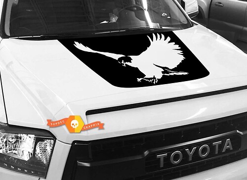 Calcomanía de Vinilo en Silueta de Águila Calva para Capó Toyota Tundra 2014-2018