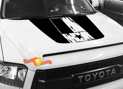 Vinilo adhesivo para capó con bandera de Texas para Toyota Tundra 2014-2018