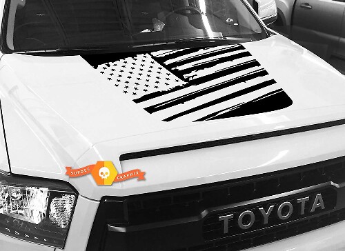 Calcomanía de vinilo para capó con bandera de EE. UU. para Toyota Tundra 2014-2018