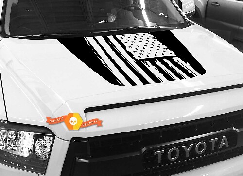 Calcomanía de vinilo con bandera americana para capó Toyota Tundra 2014-2018