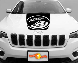 2014-2017 Jeep Cherokee Trail Rated Sport vinilo capucha calcomanía gráfico 2
