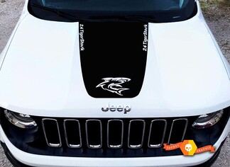 2014-2017 Jeep Cherokee 2.4 TigerShark vinilo capucha calcomanía gráfico

