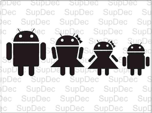 Adhesivo Vinilo Familiar Android para Autos y Vehículos