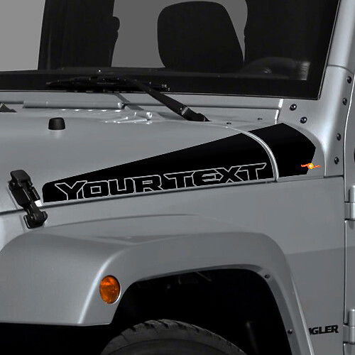 Vinilo adhesivo lateral de capó con franjas personalizadas para Jeep Wrangler