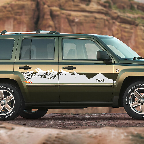 2007-2017 Jeep Patriot Mountain Calcomanías Pegatinas Gráficos Rayas
