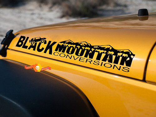 Vinilo adhesivo para capó Black Mountain Conversations para Jeep Wrangler