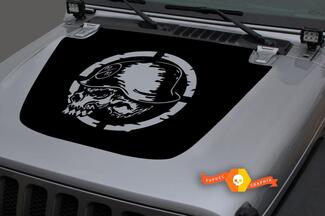 Jeep Hood Vinilo Metal Mulisha Blackout Calcomanía Calcomanía para 18-19 Wrangler JL#2
