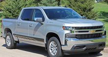 2 Rocker 2019 2020 Chevy Silverado Panel basculante inferior Cuerpo Puerta lateral Rayas Vinilo Gráficos Pegatinas Calcomanías
 2