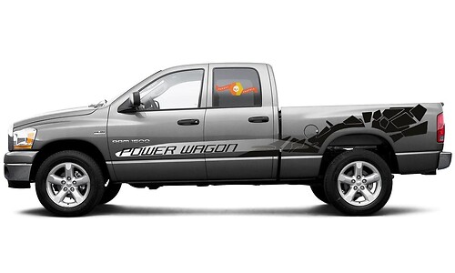 Dodge RAM Power Wagon, el nuevo 2019, pegatinas, calcomanías, gráficos laterales, franja
