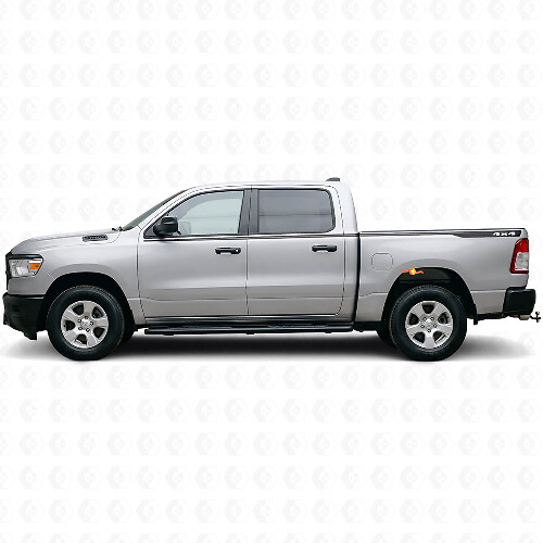 Kit de calcomanías de vinilo de franjas laterales delgadas 4x4 para Dodge Ram 1500