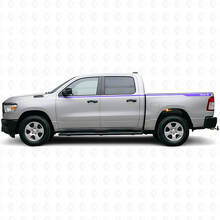 Kit de calcomanías de vinilo de franjas laterales delgadas 4x4 para Dodge Ram 1500_2