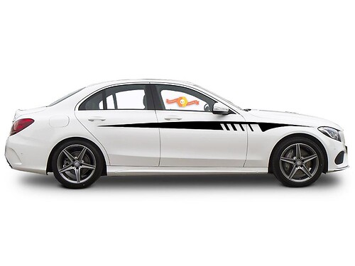 Calcomanía de vinilo de franjas laterales para Mercedes-Benz CLA-Class
