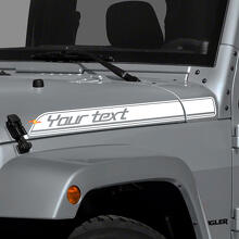 Kit de Vinilo con Contorno de Texto Personalizado para la Franja Lateral del Capó para Jeep Wrangler_2