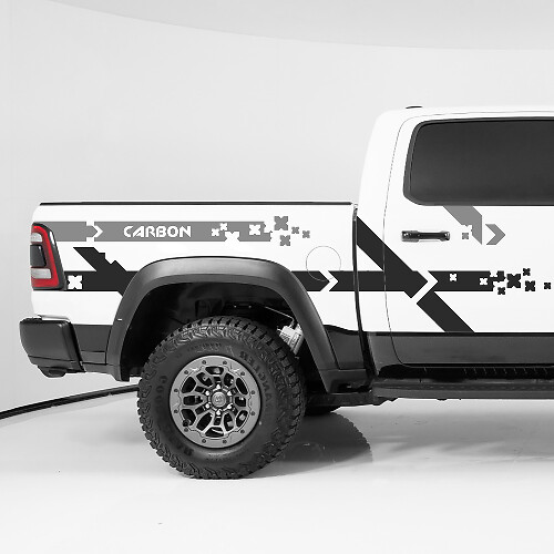 Calcomanías de vinilo para costados y laterales de caja para Dodge Ram 1500