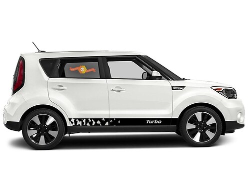 Panel basculante inferior lateral, pegatina gráfica a rayas para Kia Soul 5
