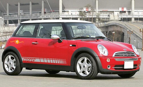 Mini Cooper S F56 2014-2018 calcomanía con gráficos de rayas laterales estilo 7
