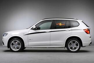 BMW X3 M F25 M Performance franjas decorativas Calcomanías con gráficos de franja lateral
